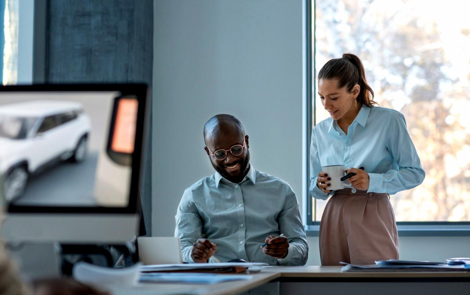 Trading workspace setup with multiple monitors showing market analysis